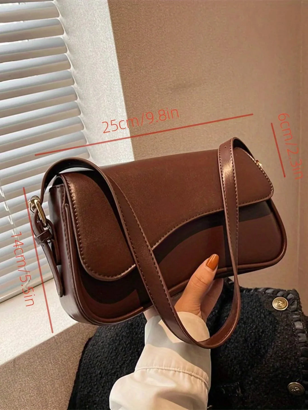 Celeste - Magnetic Buckle Shoulder Bag