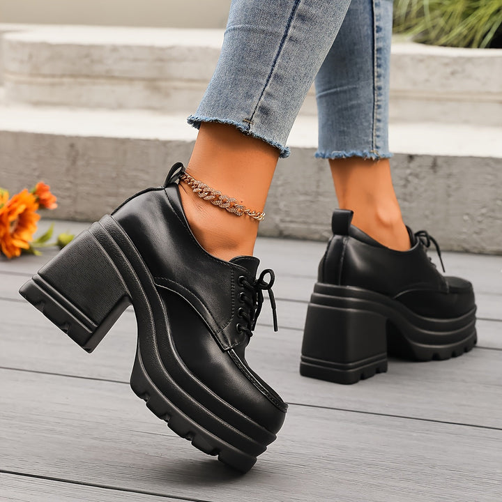 Beatrice - Chunky Lace-Up Platforms