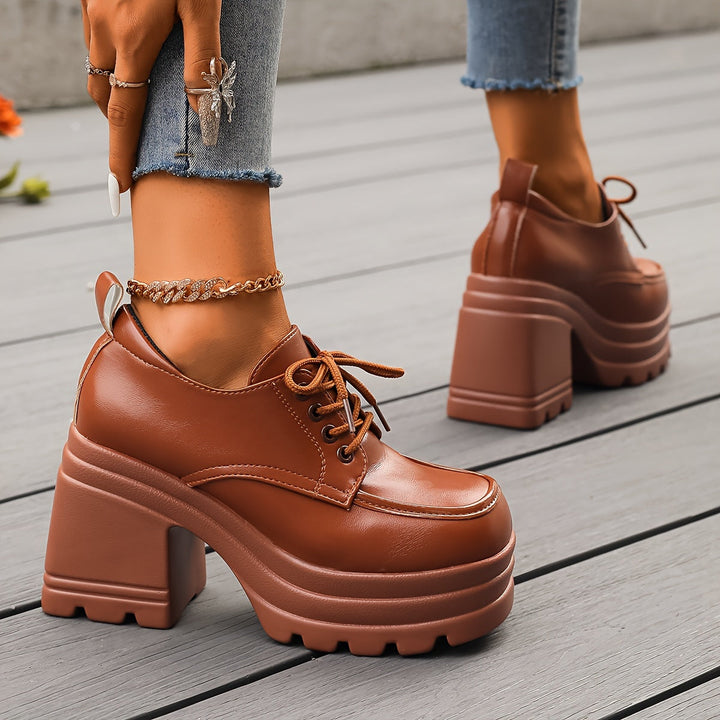 Beatrice - Chunky Lace-Up Platforms
