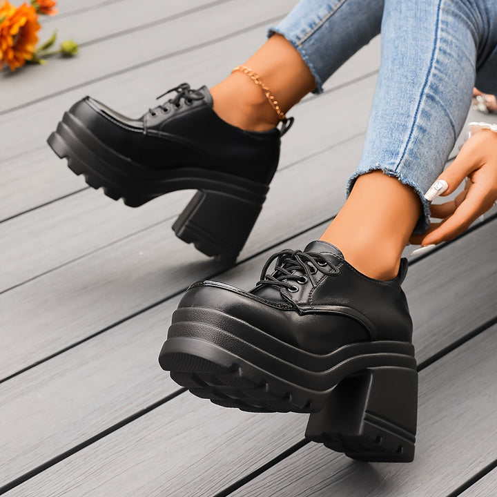 Beatrice - Chunky Lace-Up Platforms