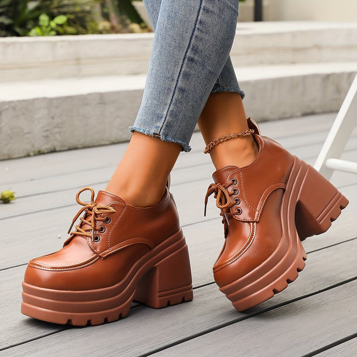 Beatrice - Chunky Lace-Up Platforms