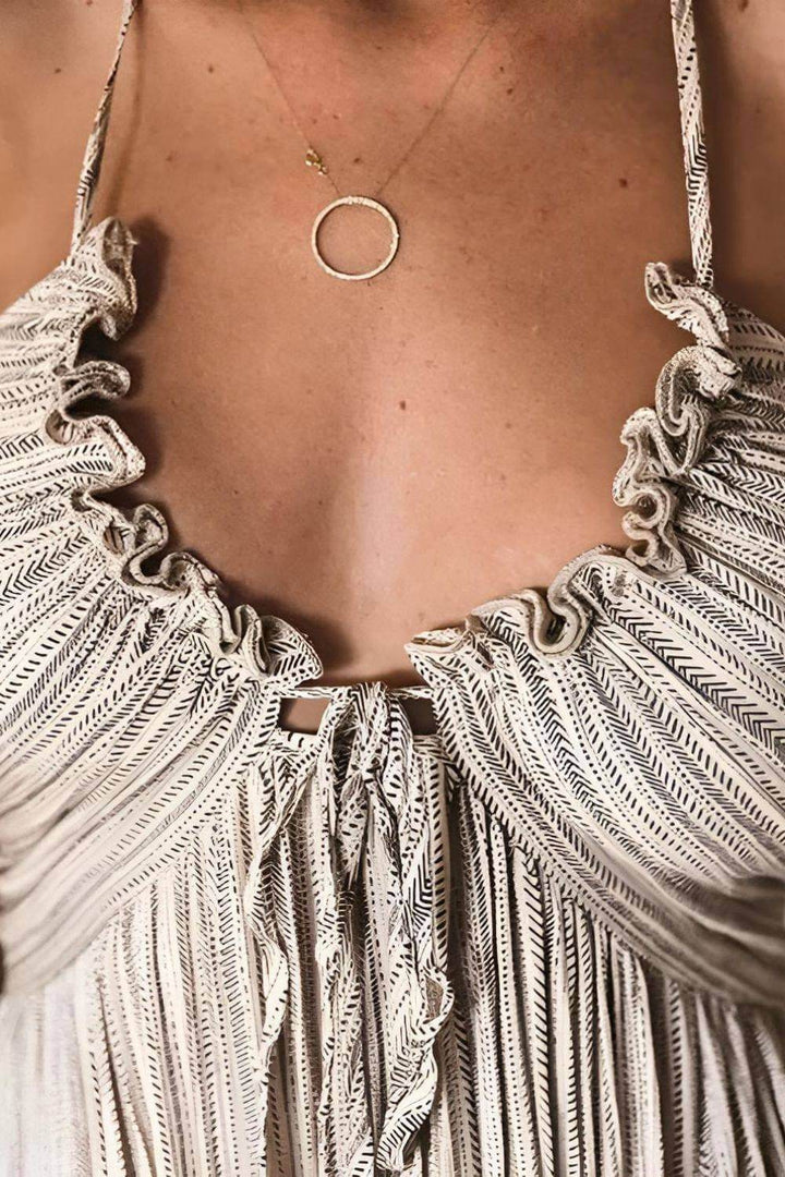 Lanie - Elegant Pleated Maxi Gown