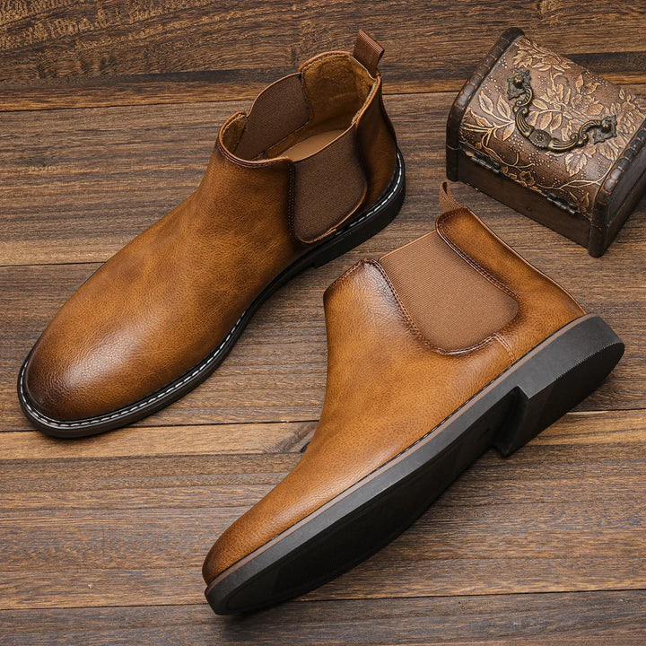 Wayne - Retro Cowhide Boots