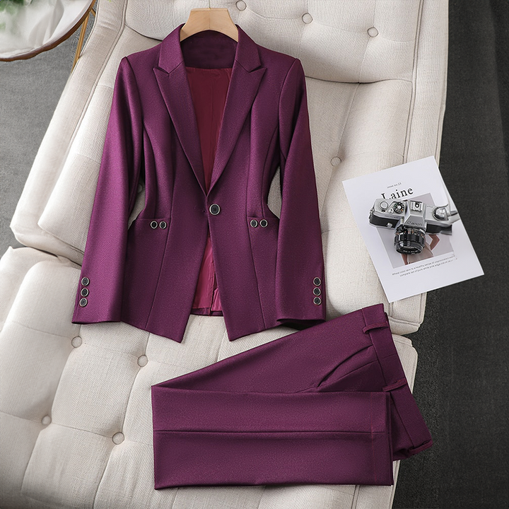 Rue - Plain Blazer and Pants Set